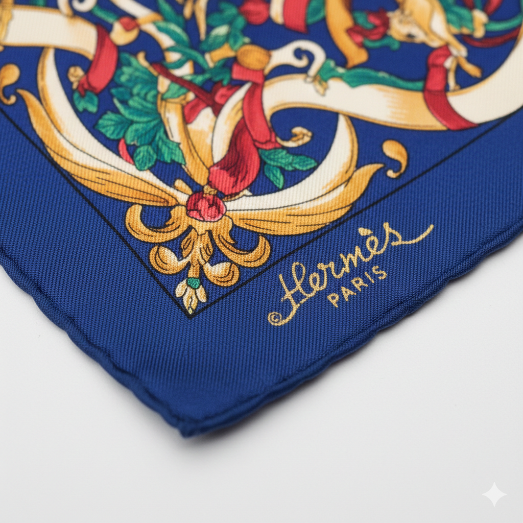 100% Silk Scarf, Large, Twill view 2