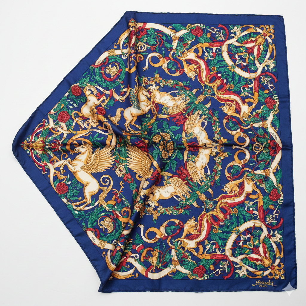 100% Silk Scarf, Large, Twill view 3