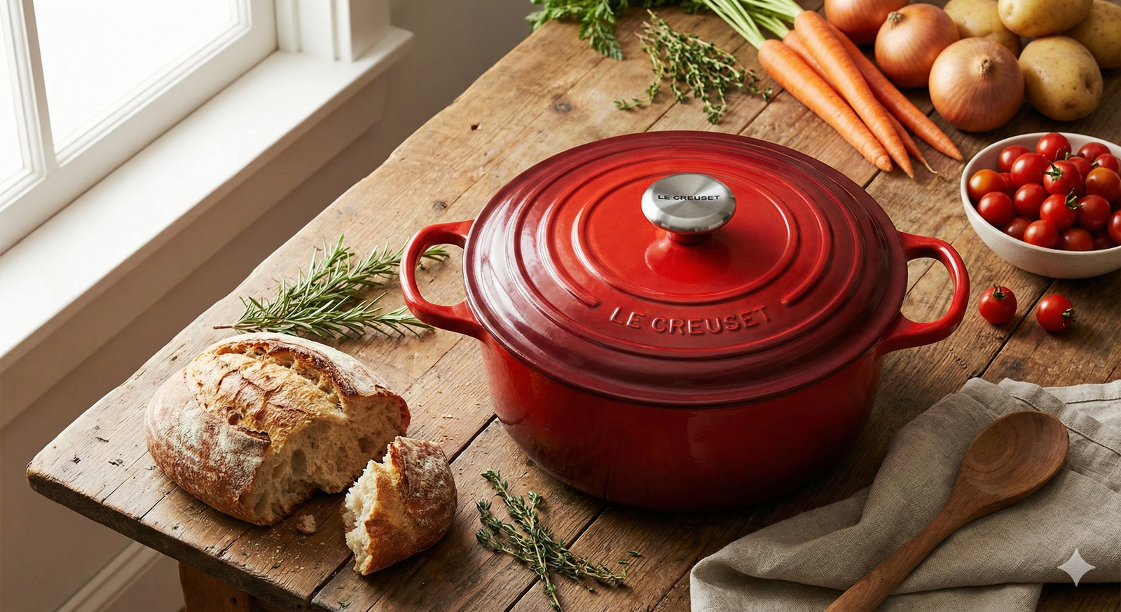 Signature Enameled Cast Iron Round Dutch Oven 7.25 qt